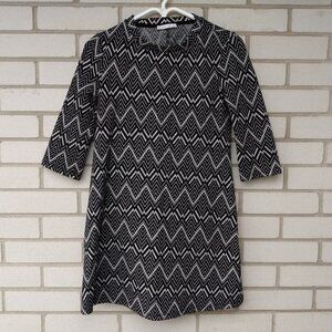 Zara Trafaluc Black and White Tunic Dress